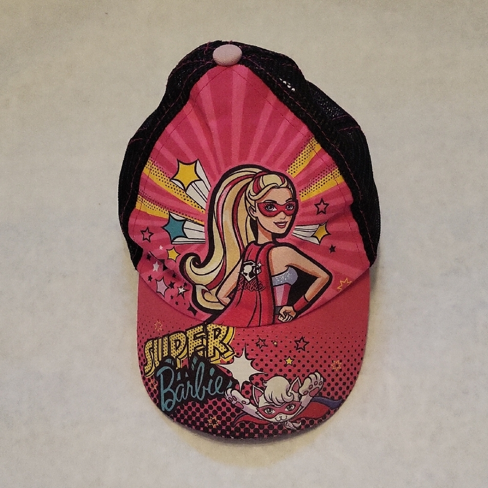Mattel Barbie Superhero pink/black hat